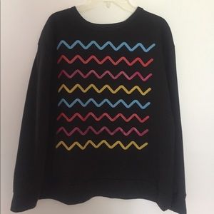 UO multicolor zig zag long sleeve tee